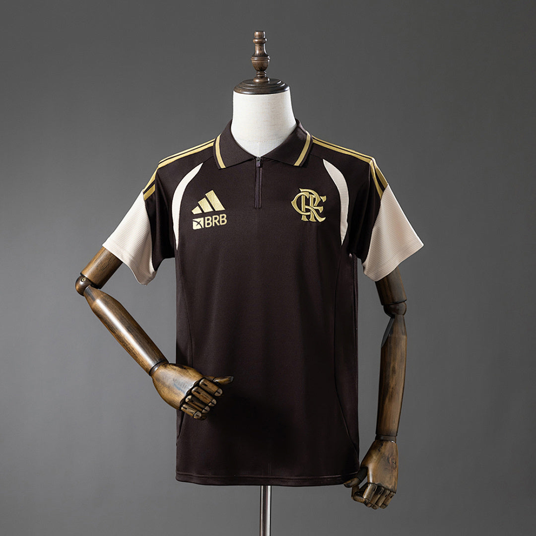 Maillot football Flamengo entraînement polo marron
