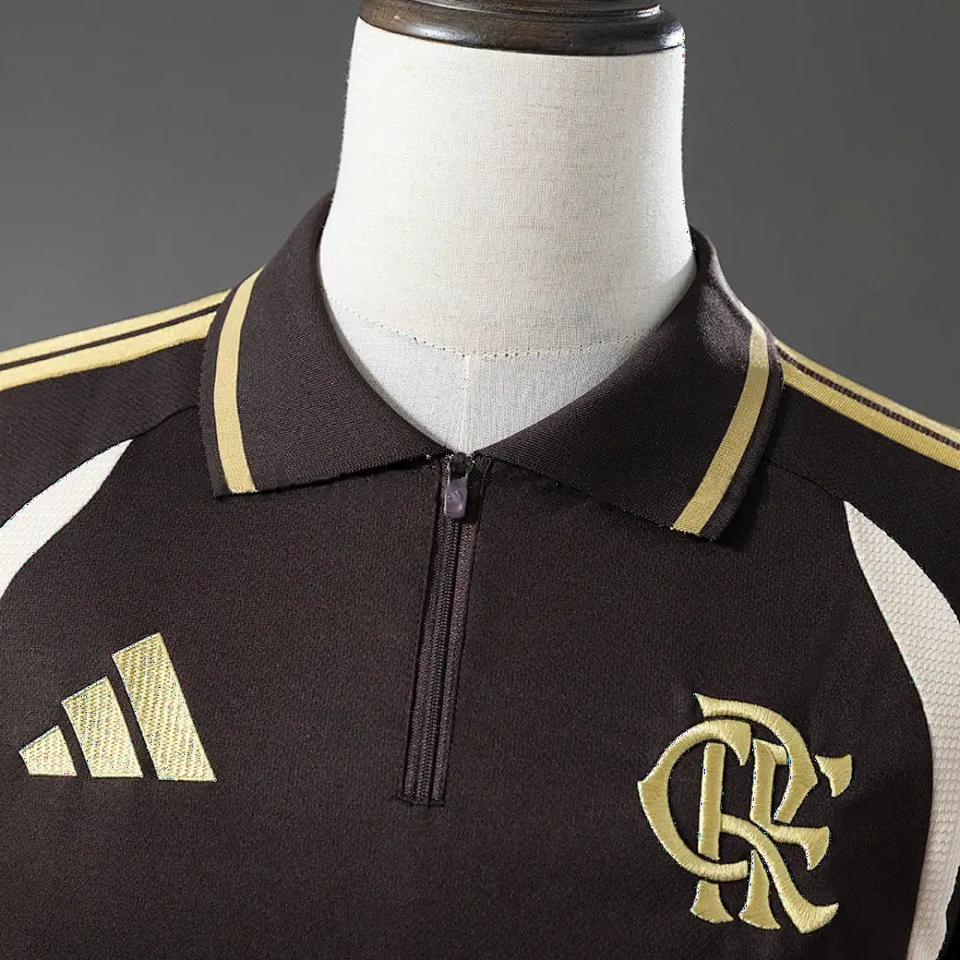 Maillot football Flamengo entraînement polo marron