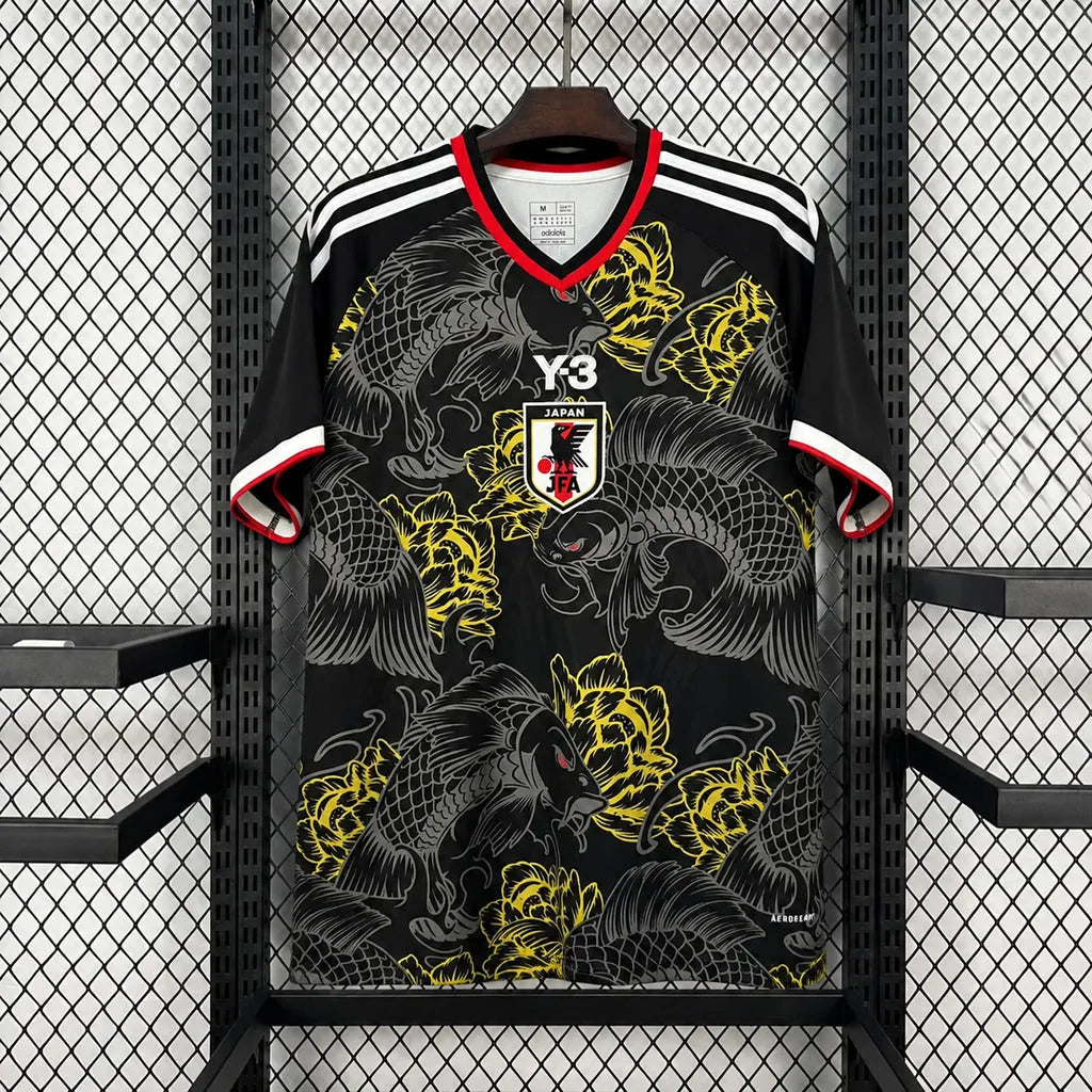 Maillot football Japon Y-3 Noir Or – Édition Dragon Japonais 2026