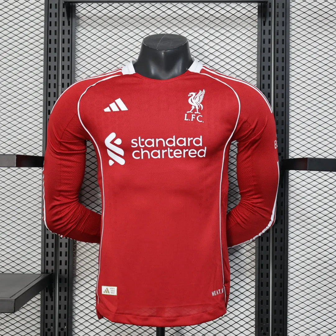 Maillot football Liverpool domicile manches longues Player Version 2025/26