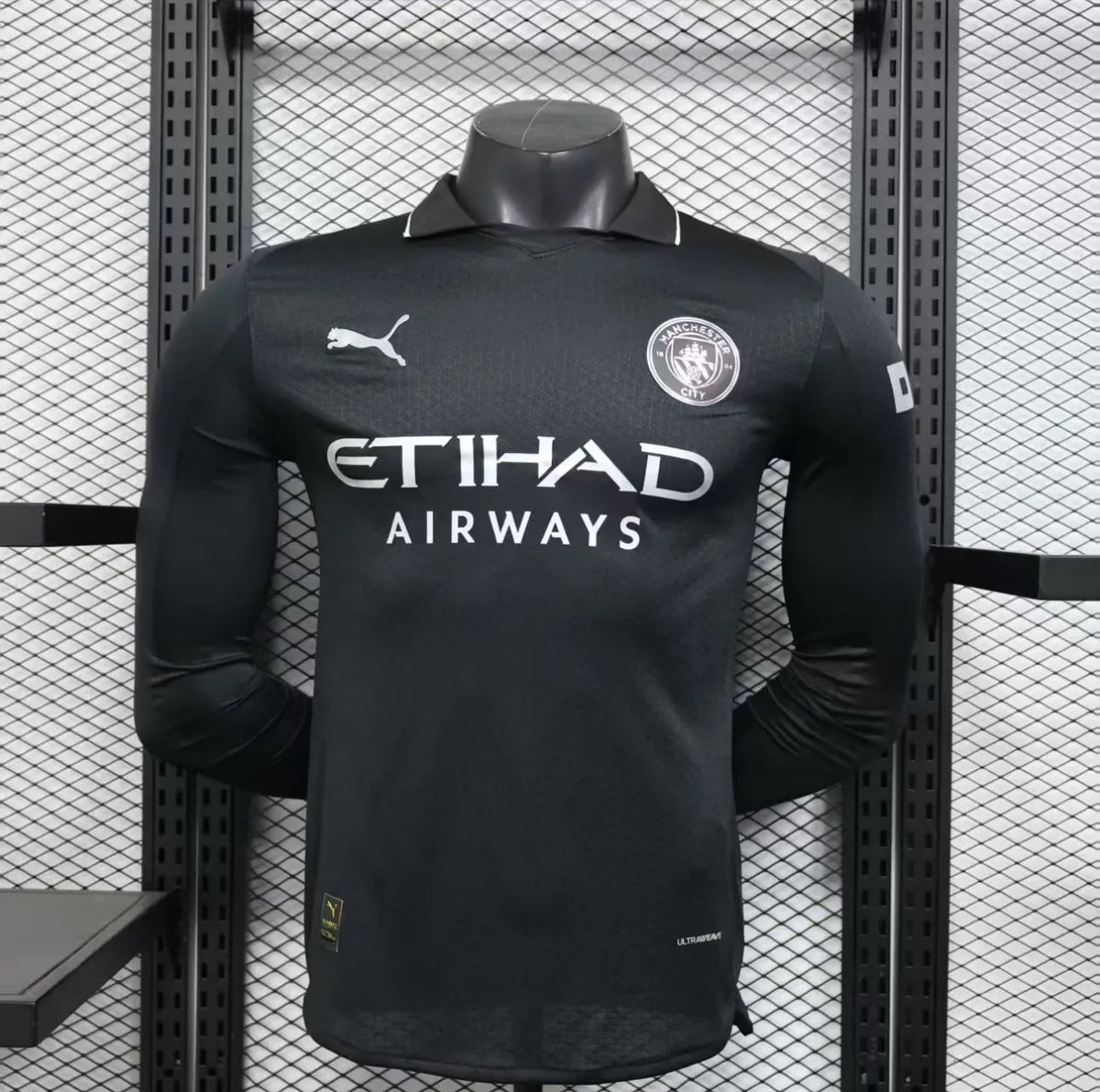 Maillot football Manchester 3e third noir Player Version 2025/26