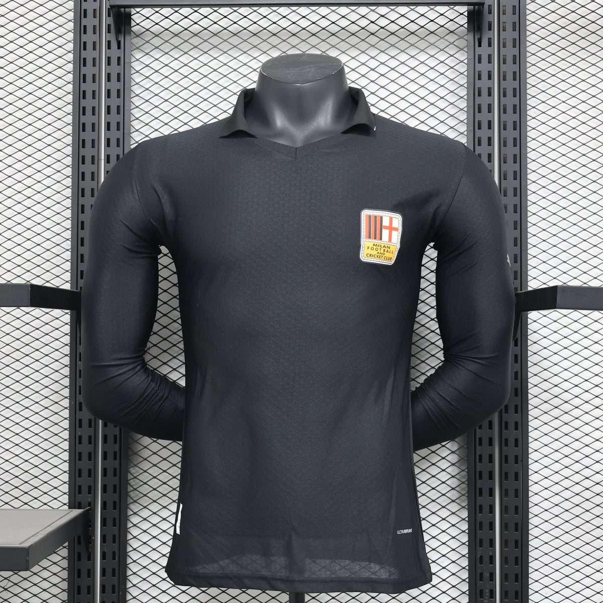 Maillot football Milan AC 125 ans years Noir Vintage Retro manches longues * Player Version 2024/25