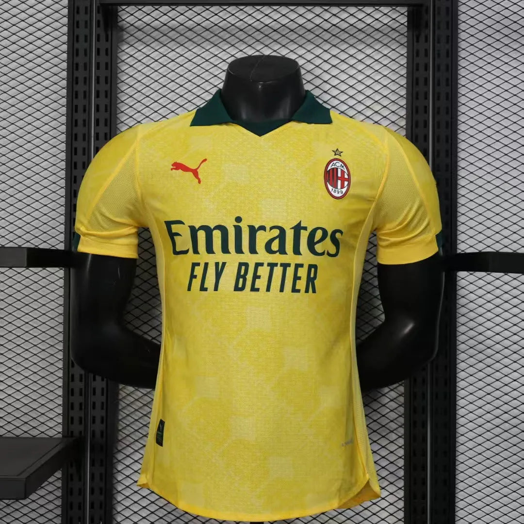 Maillot football Milan AC Player Version Jaune 2025/26