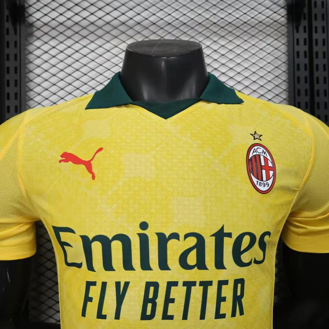 Maillot football Milan AC Player Version Jaune 2025/26