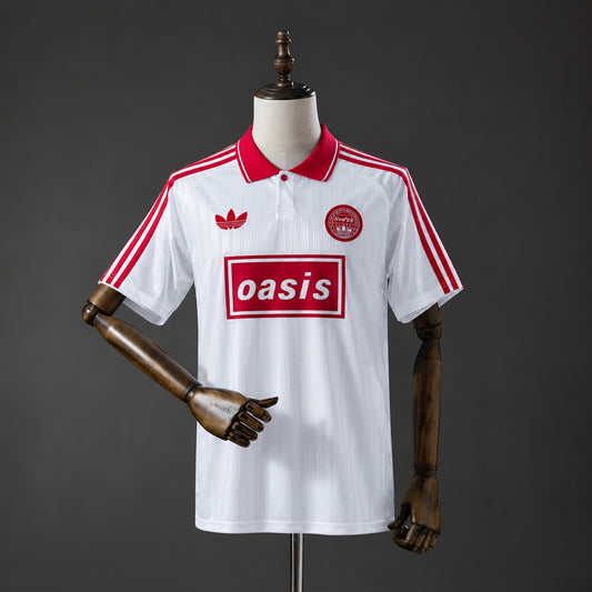 Maillot football Oasis Live '25 Originals Blanc & Rouge 3-Stripes