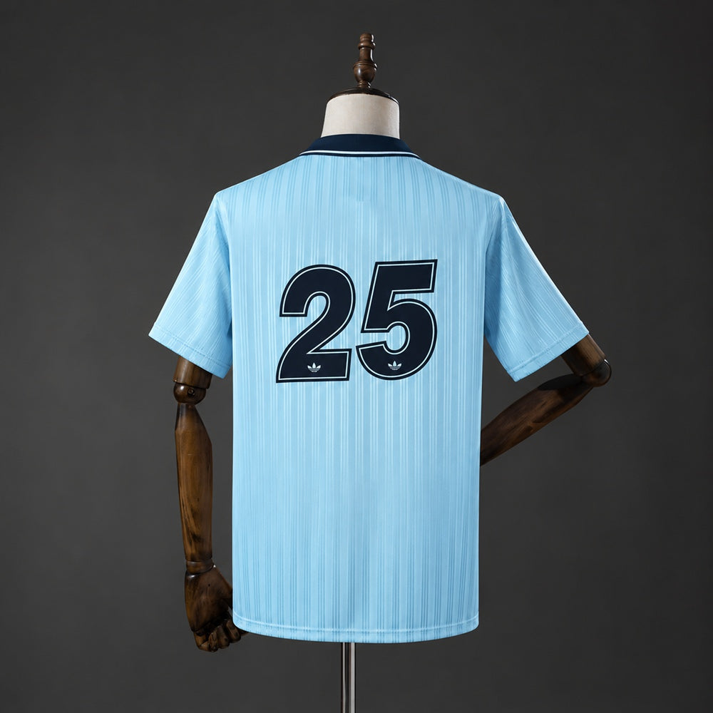 Maillot football Oasis Live '25 Originals Bleu Ciel 3-Bandes