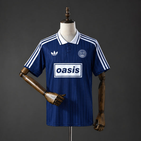 Maillot football Oasis Live '25 Originals rayures bleu marine