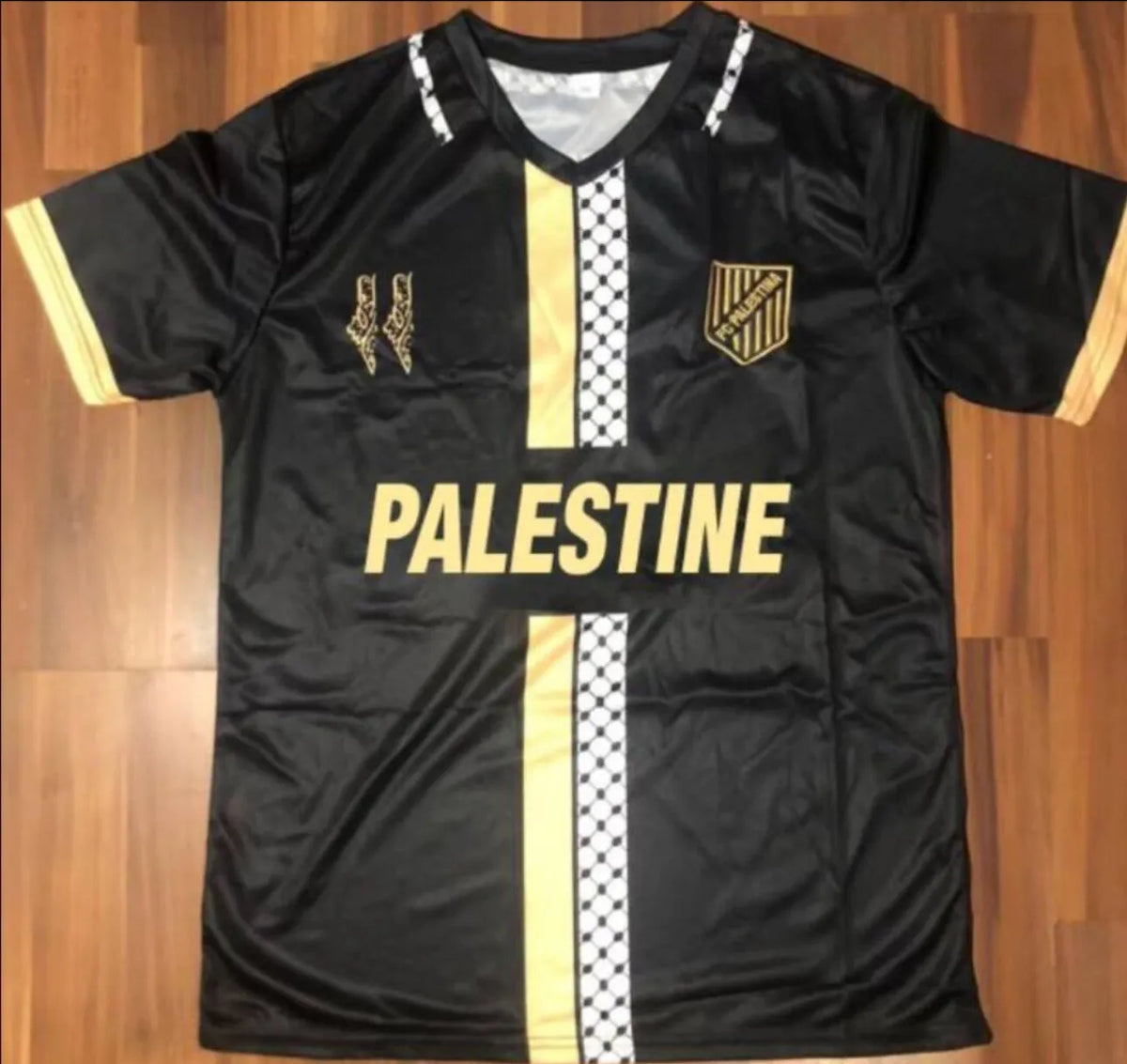 Maillot de football Palestine / Palestine FC Palestino Falistīn فلسطين Noir 2024/25