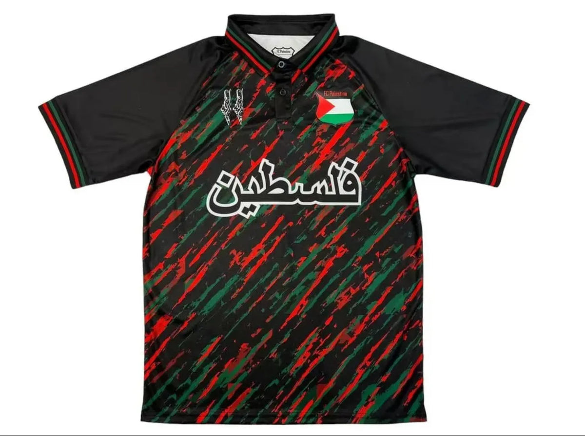 Maillot de football Palestine / Palestina FC Palestino Falistīn Noir Black فلسطين 2024/25