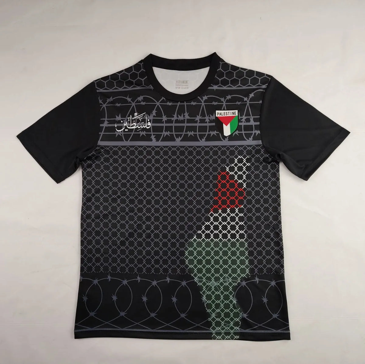 Maillot de football Palestine / Palestina FC Palestino Falistīn Noir Black فلسطين 2024/25