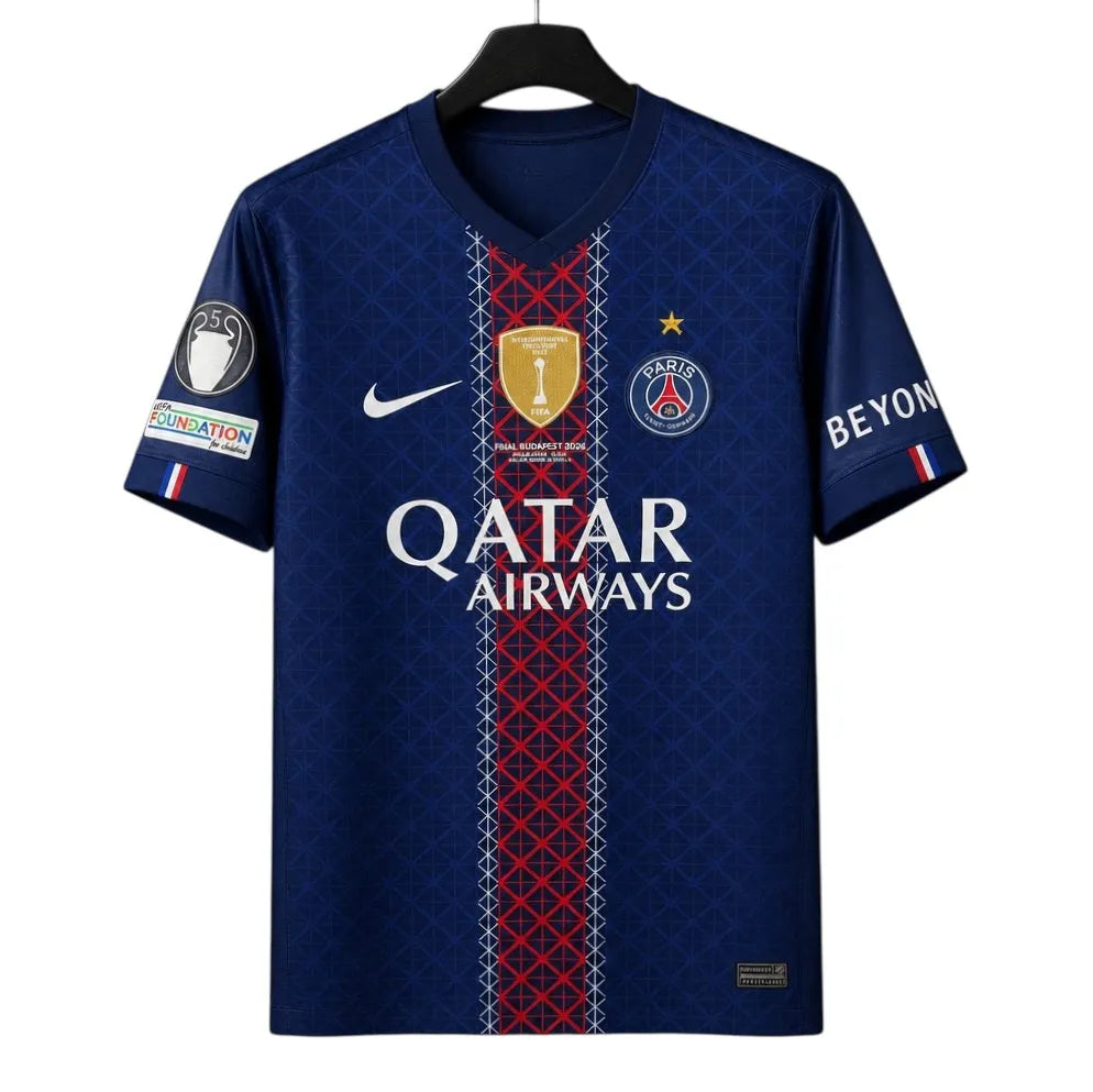 Maillot football PSG Officiel domicile Final Budapest 2025/26