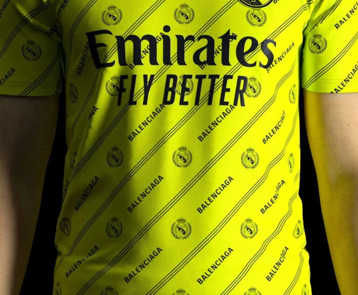 Maillot football Real Madrid Balenciaga jaune 2025/26