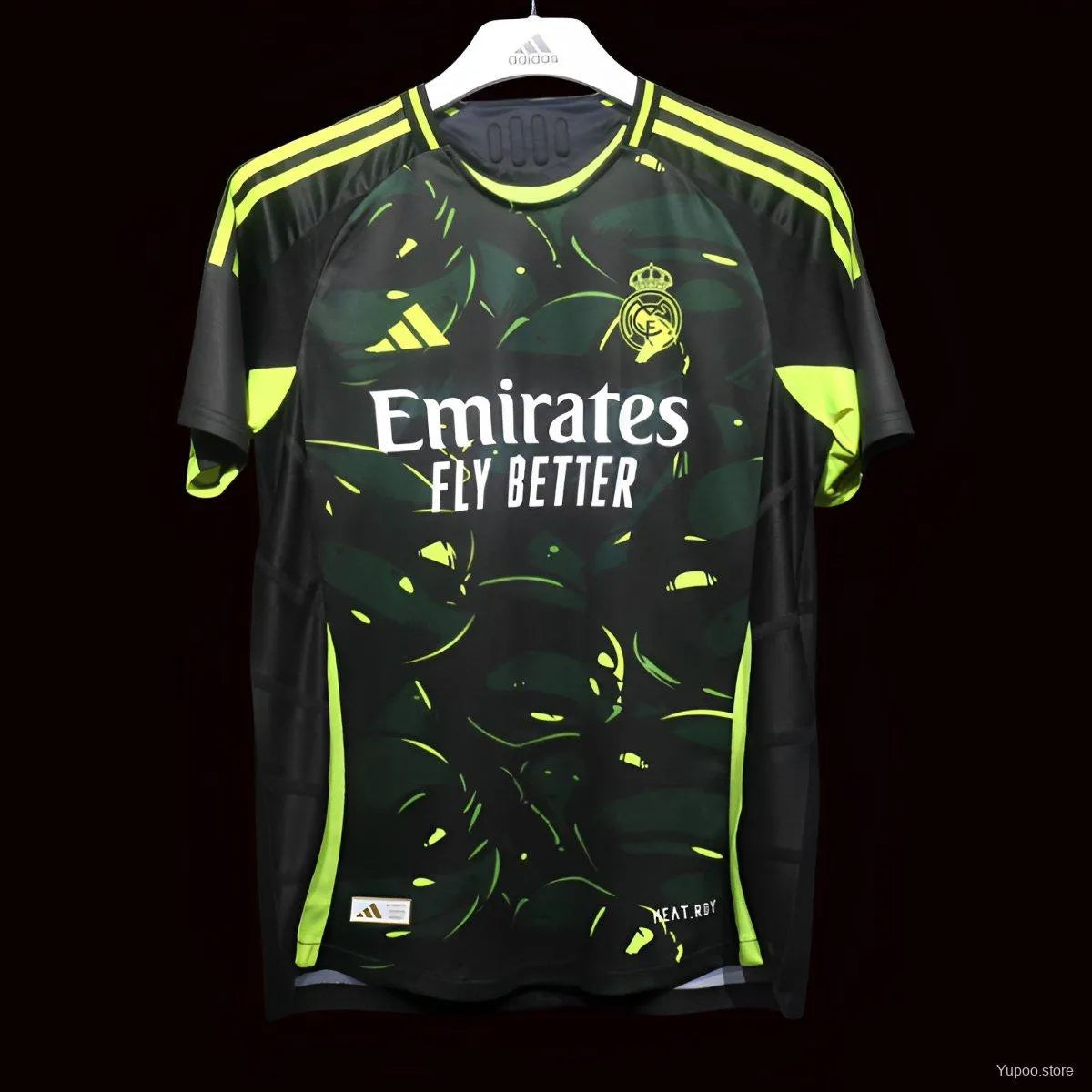 Maillot football Real Madrid Black Green Pré-match Player Version 2024/25