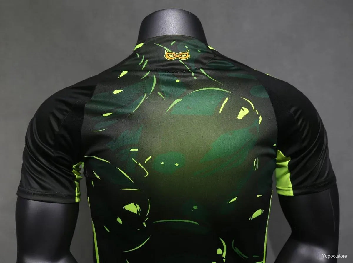 Maillot football Real Madrid Black Green Pré-match Player Version 2024/25
