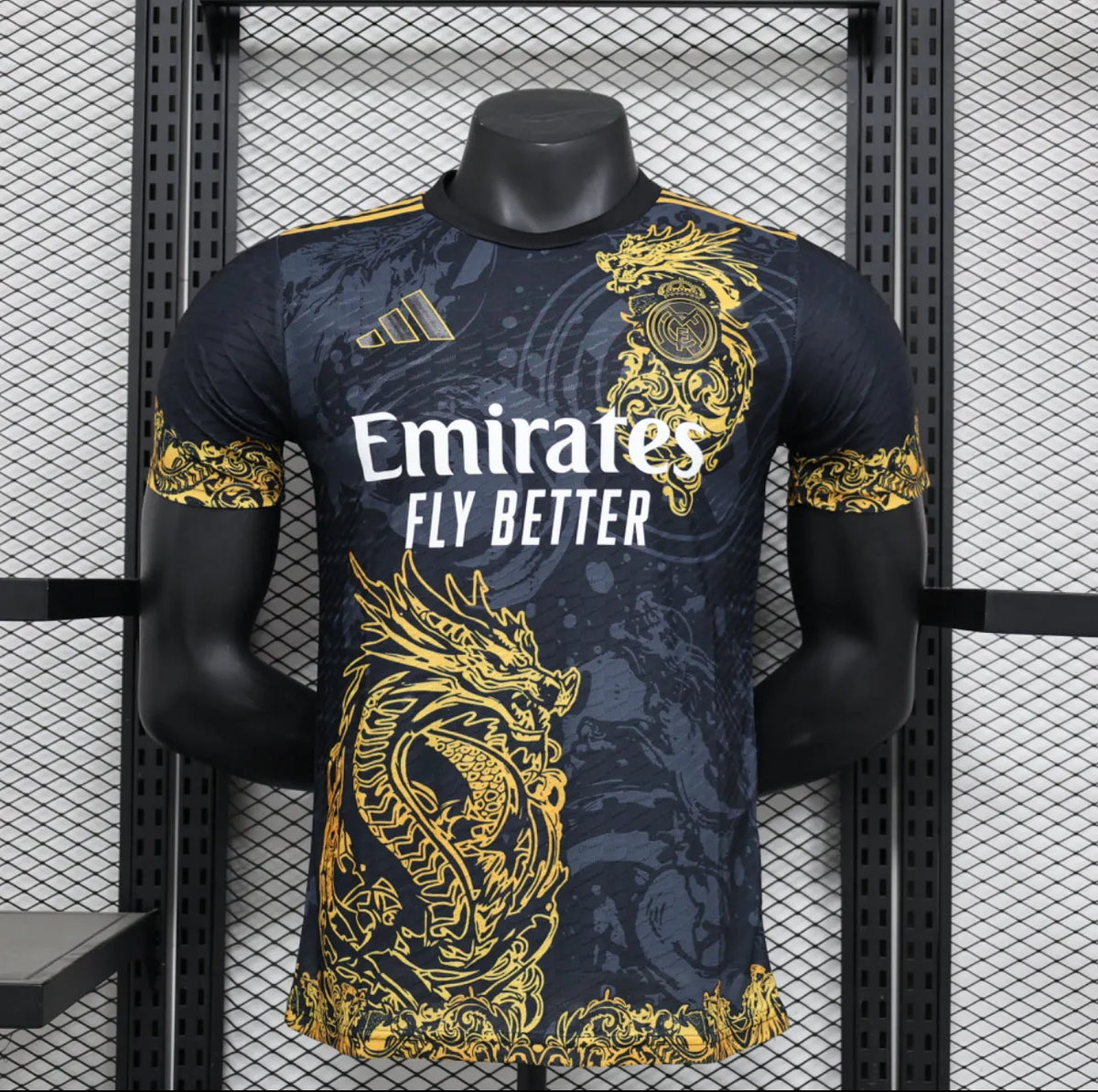Maillot football Real Madrid Gold Dragon Player Version 2024/25
