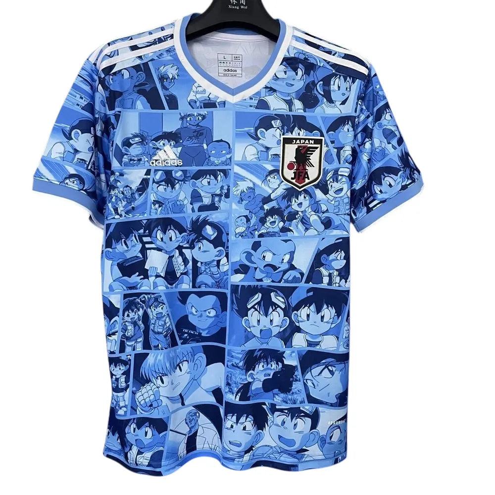 Maillot Japon T-shirt Adidas Manga – Japan JFA – Football – Anime – Bleu ; Blanc