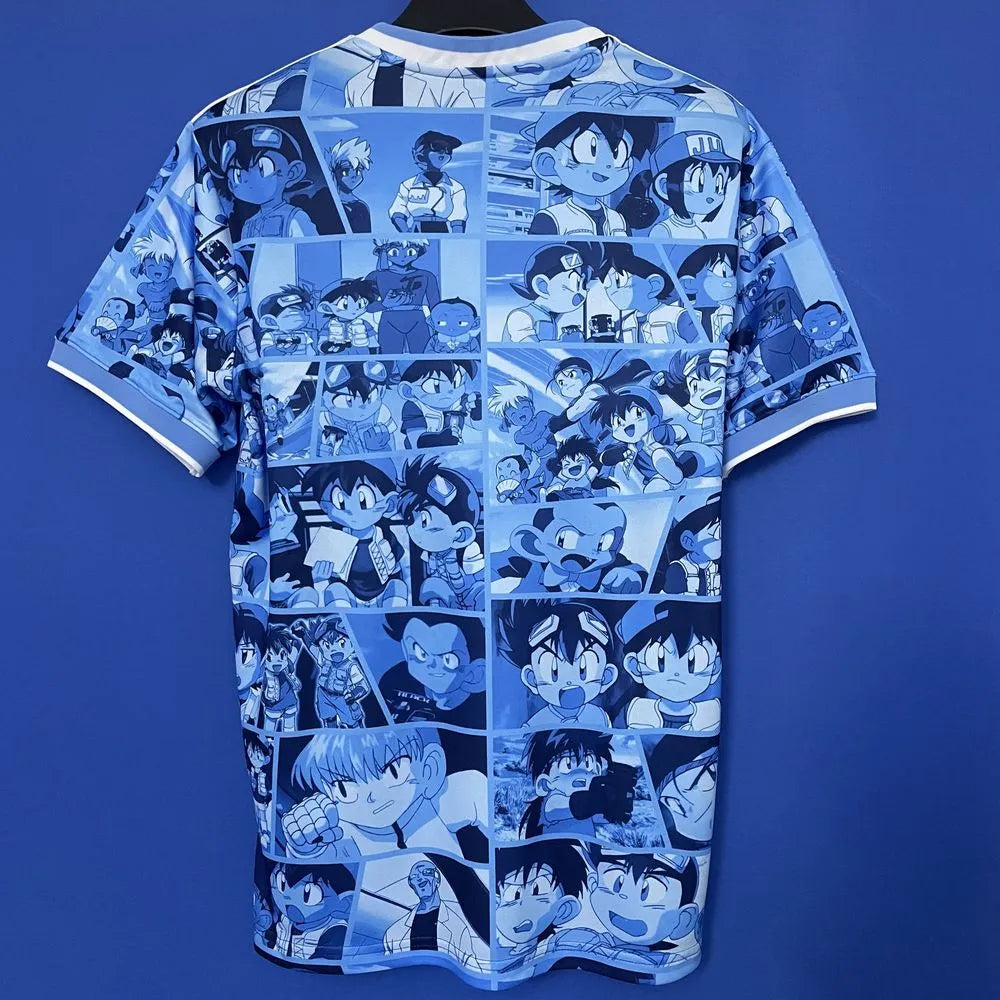 Maillot Japon T-shirt Adidas Manga – Japan JFA – Football – Anime – Bleu ; Blanc