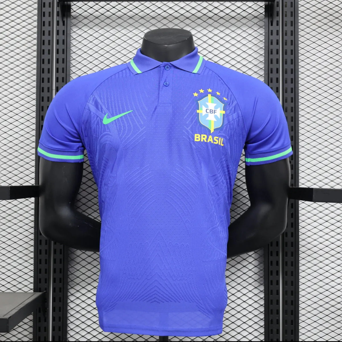 Maillot Polo Brésil Brazil Bleu/Blue Player Version 2025/26