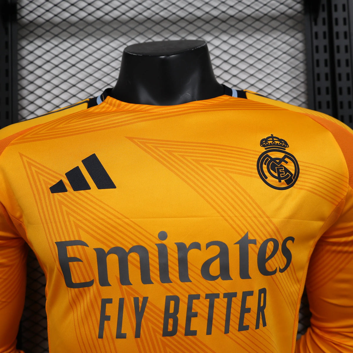Maillot Real Madrid extérieur orange Player Version LS manches longues 2024/25