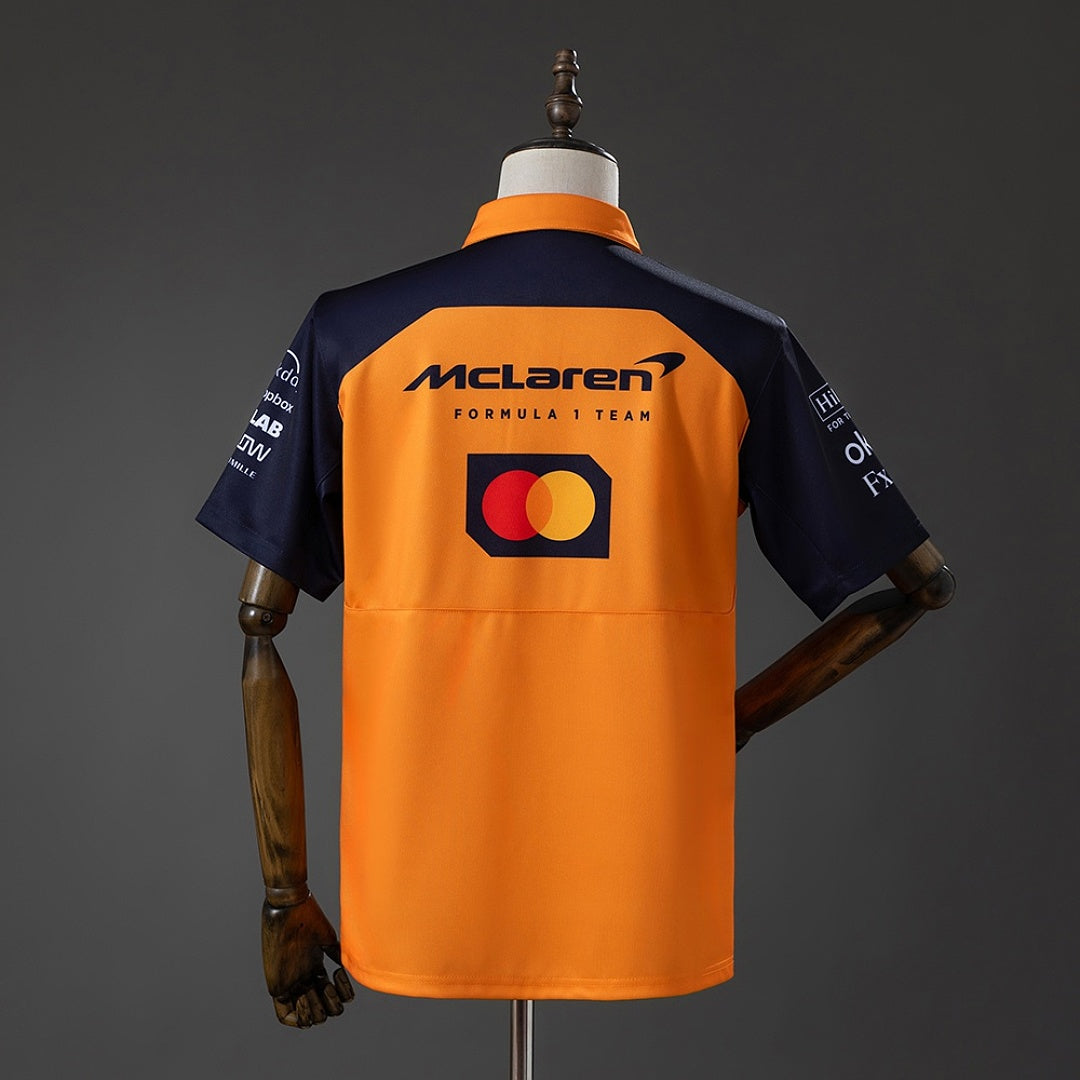 Polo Équipe Formula 1 2025 Orange et Noir