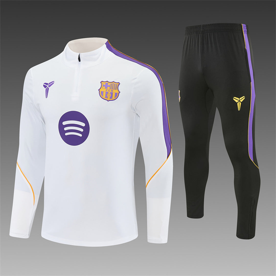 Survêtement ensemble jogging Barcelone Blanc 2026/27 - Adulte
