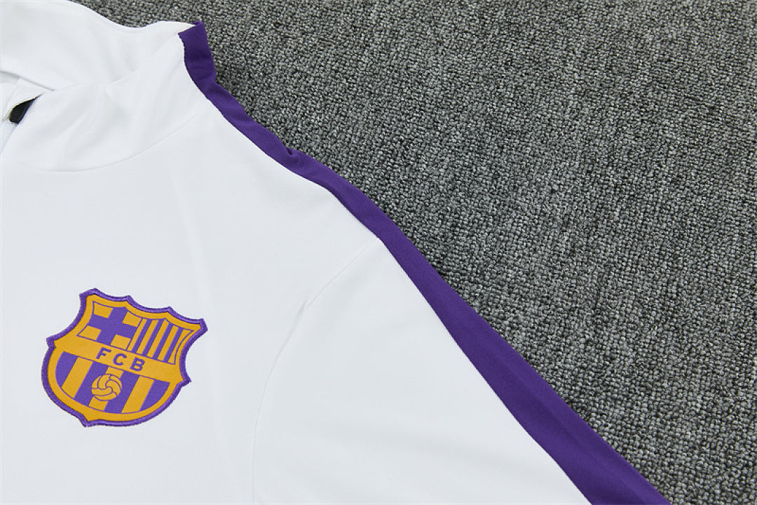 Survêtement ensemble jogging Barcelone Blanc 2026/27 - Adulte