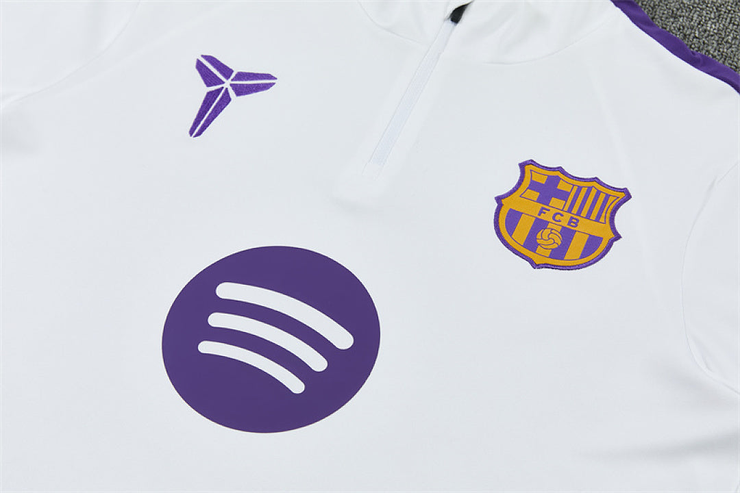 Survêtement ensemble jogging Barcelone Blanc 2026/27 - Adulte