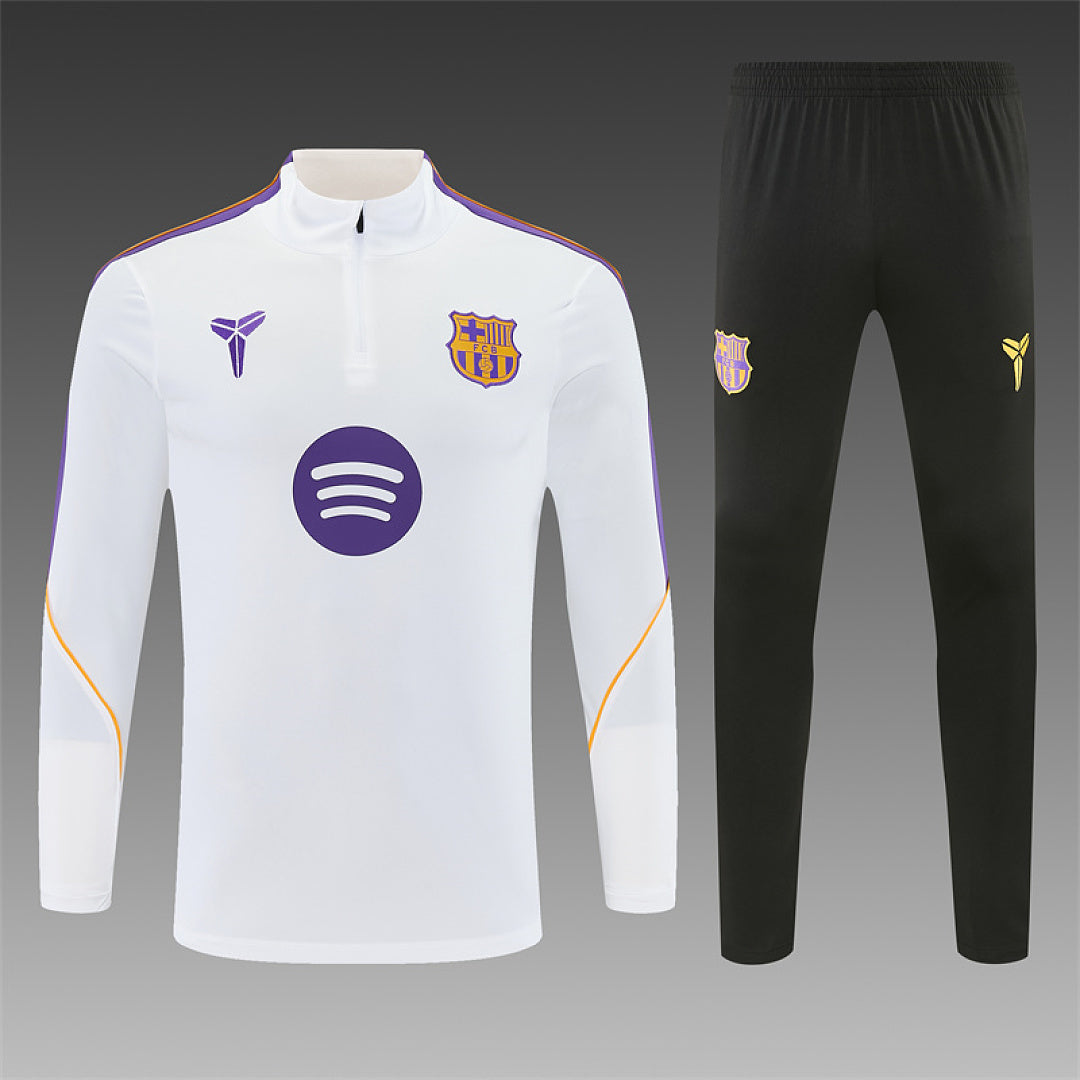 Survêtement ensemble jogging Barcelone Blanc 2026/27 - Adulte