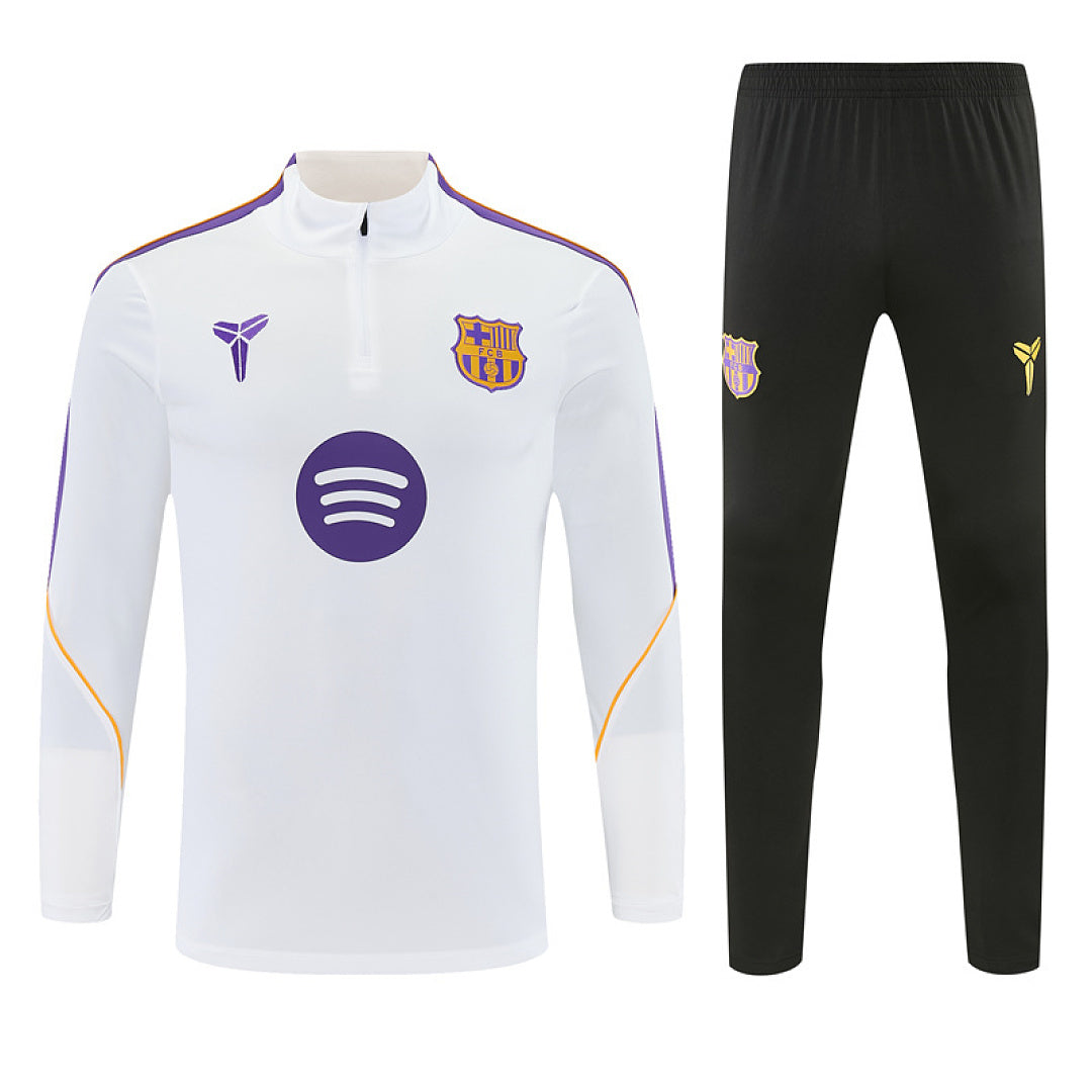 Survêtement ensemble jogging Barcelone Blanc 2026/27 - Adulte