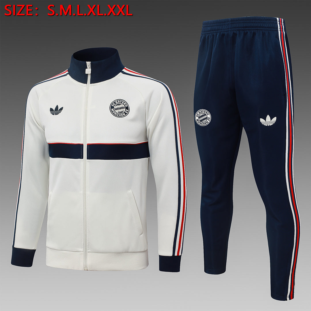 Survêtement Ensemble Jogging Bayern Munich Beige Bleu