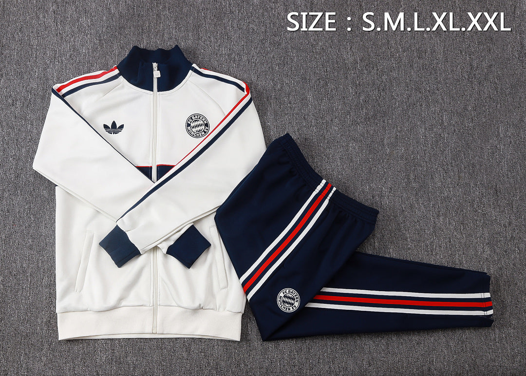 Survêtement Ensemble Jogging Bayern Munich Beige Bleu