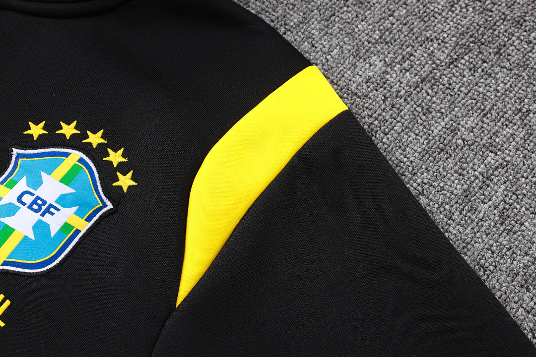 Survêtement Ensemble Jogging Brésil Brazil Noir Jaune