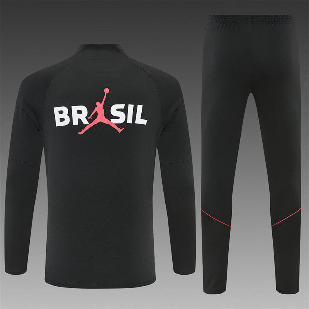 Survêtement ensemble jogging Brésil Noir Orange - Adulte