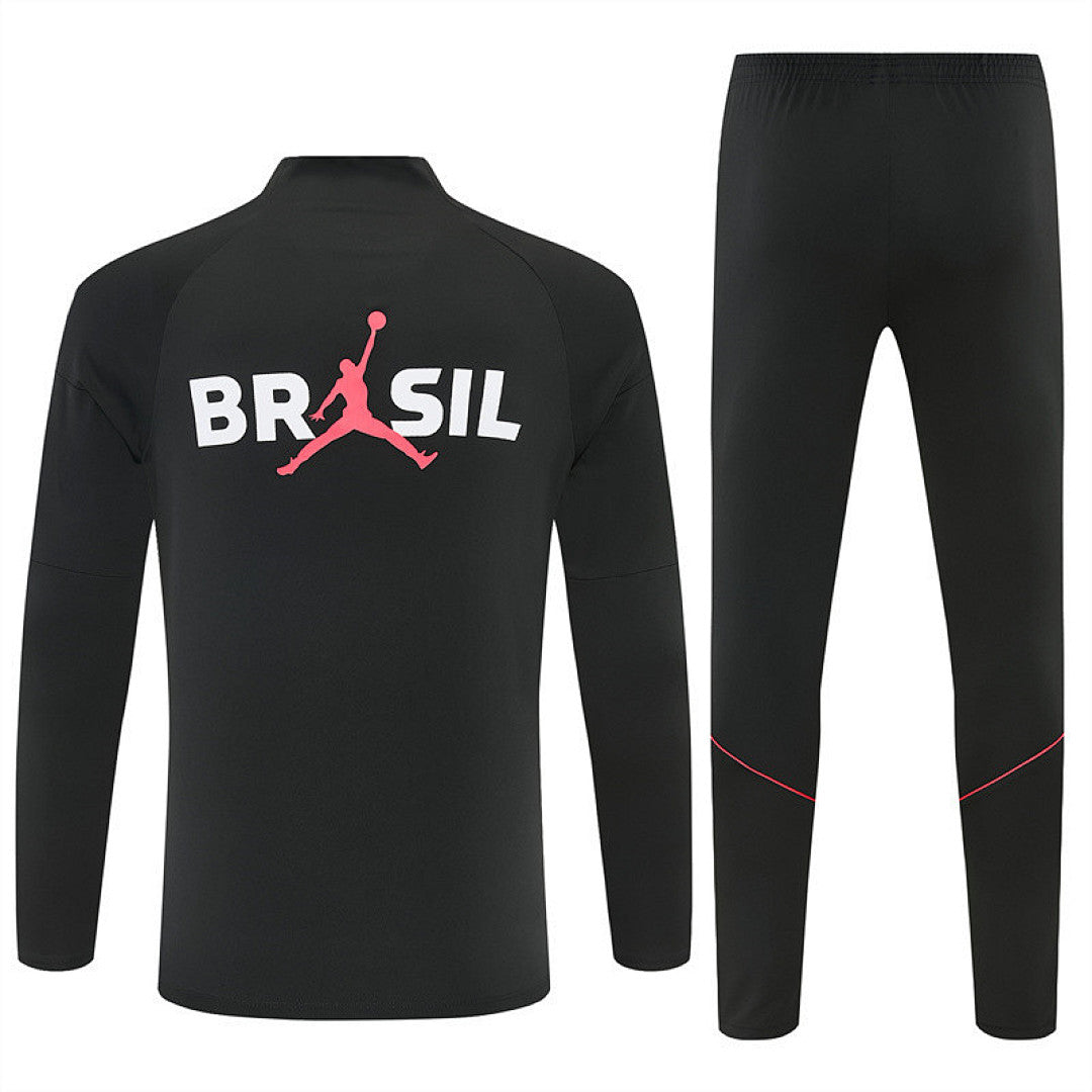 Survêtement ensemble jogging Brésil Noir Orange - Adulte