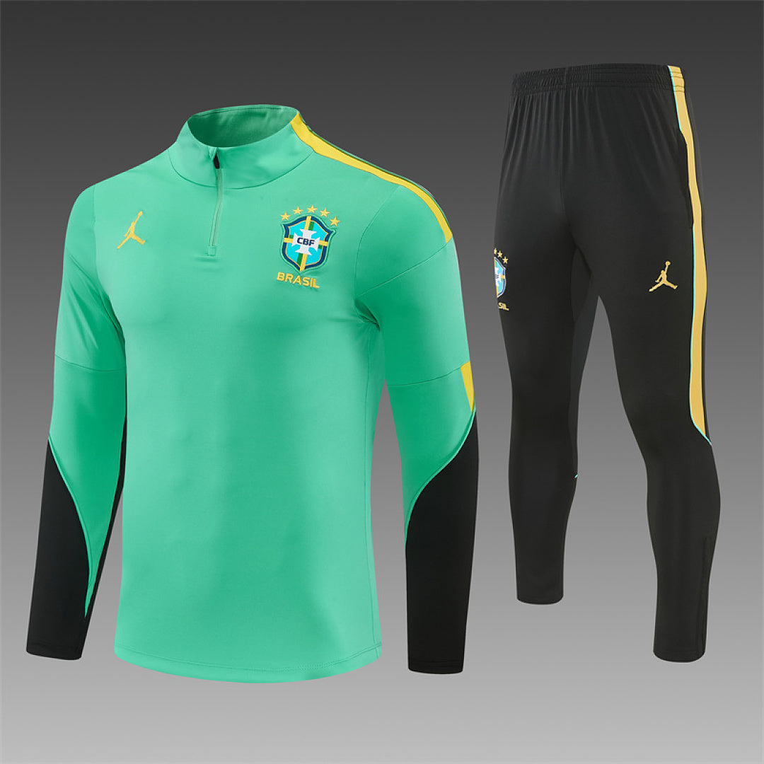 Survêtement Ensemble Jogging Brésil Vert Clair - Adulte