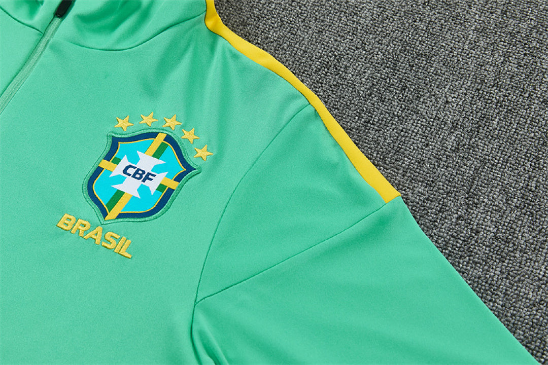 Survêtement Ensemble Jogging Brésil Vert Clair - Adulte