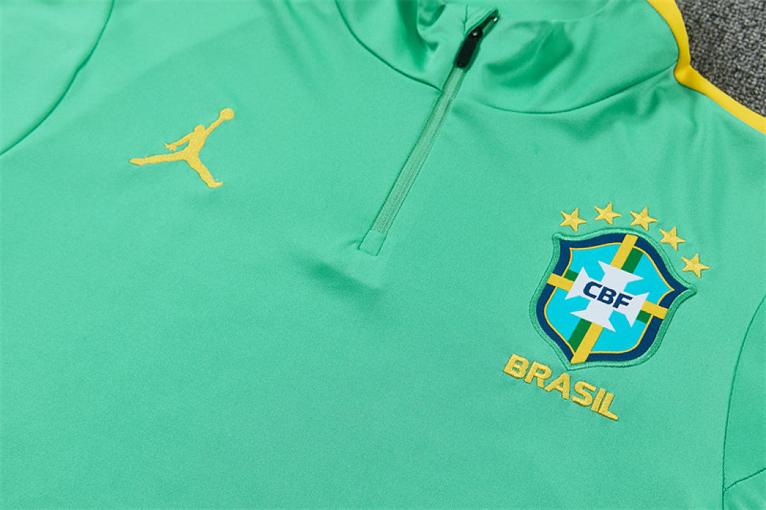 Survêtement Ensemble Jogging Brésil Vert Clair - Adulte