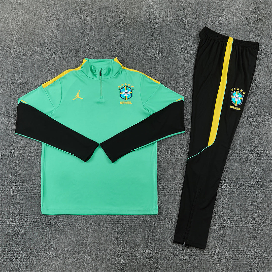 Survêtement Ensemble Jogging Brésil Vert Clair - Adulte
