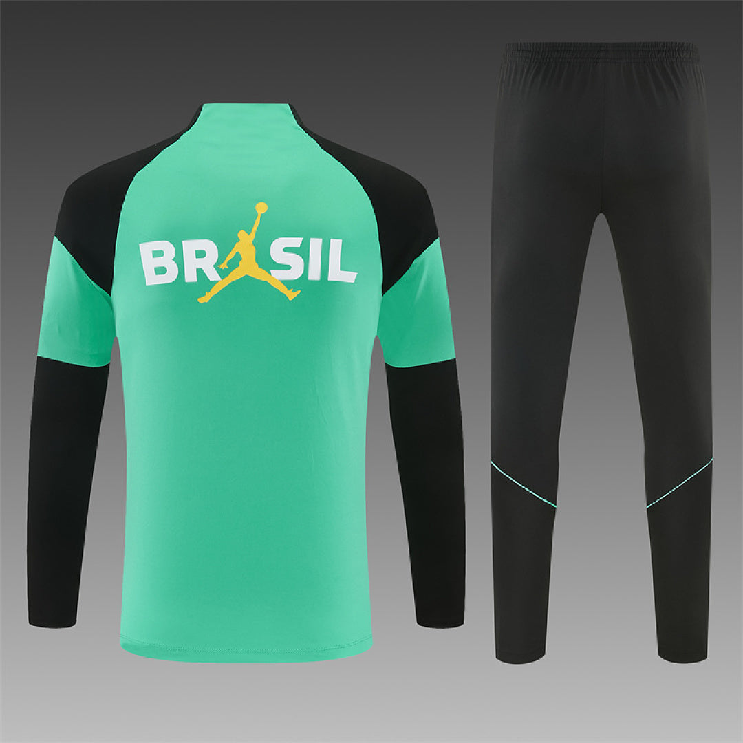 Survêtement Ensemble Jogging Brésil Vert Clair - Adulte