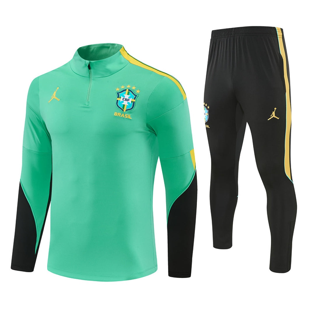 Survêtement Ensemble Jogging Brésil Vert Clair - Adulte