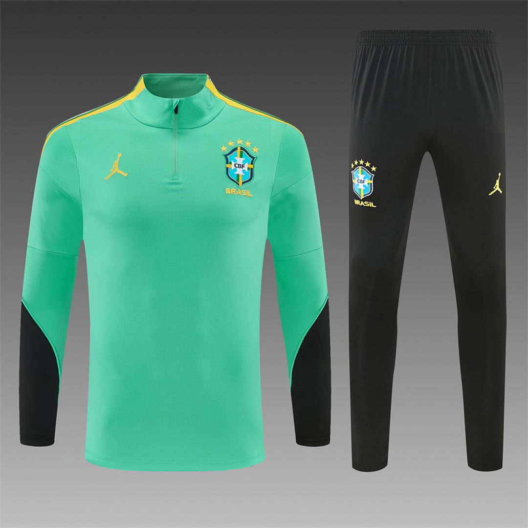 Survêtement Ensemble Jogging Brésil Vert Clair - Adulte