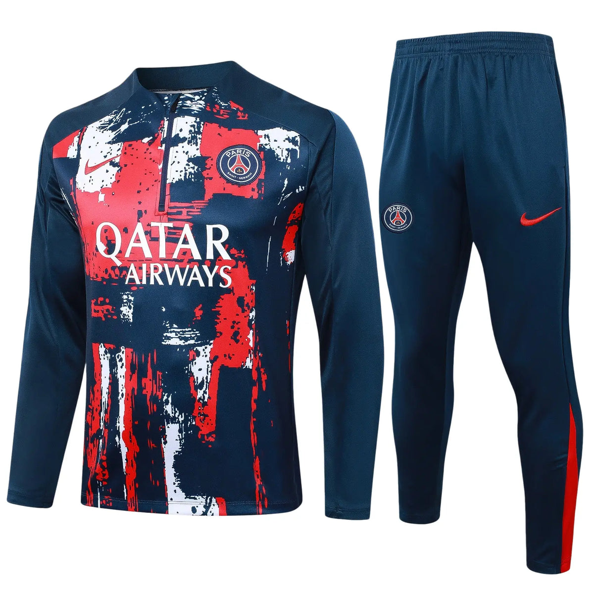 Survêtement Ensemble Jogging Demi-Zip Bleu Paris 2024/25 - Enfant