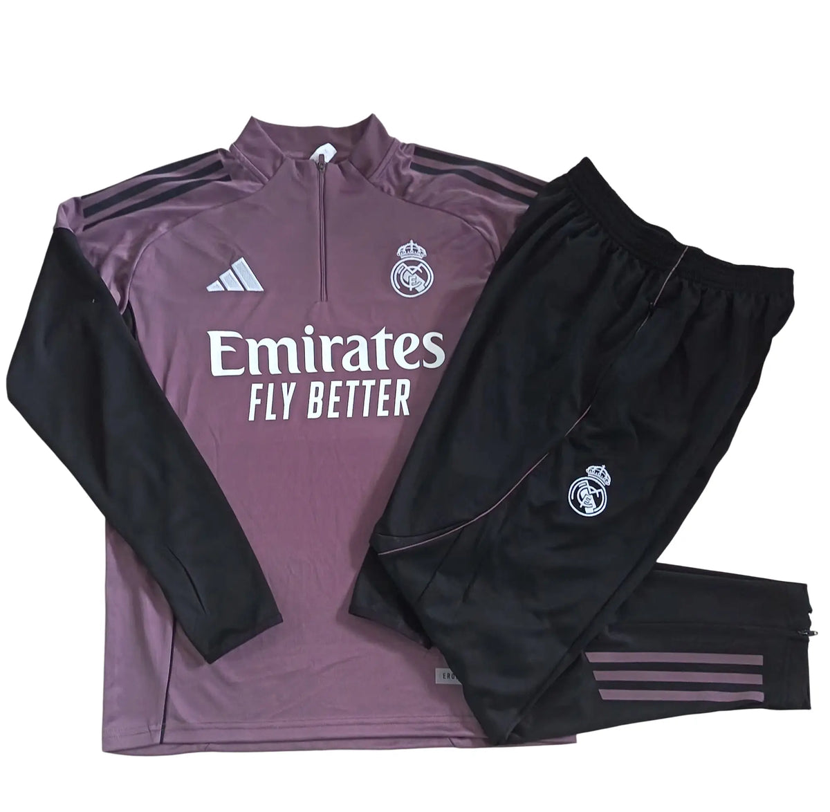 Survêtement ensemble jogging demi-zip gris violet 2025/26 - Enfant