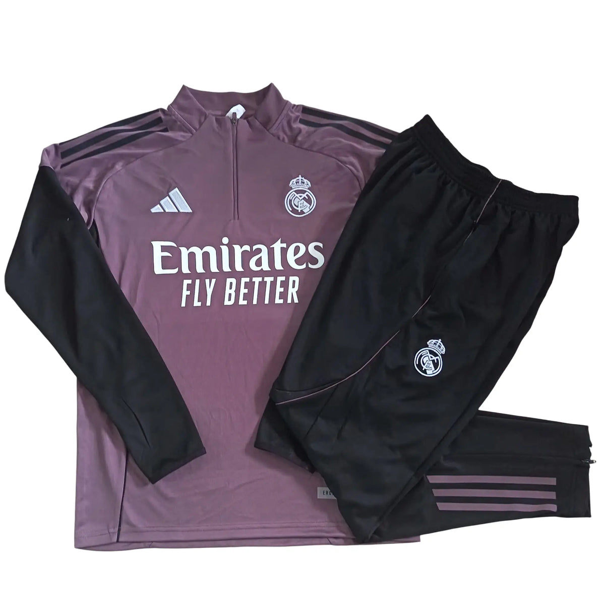 Survêtement ensemble jogging demi-zip gris violet 2025/26 - Enfant