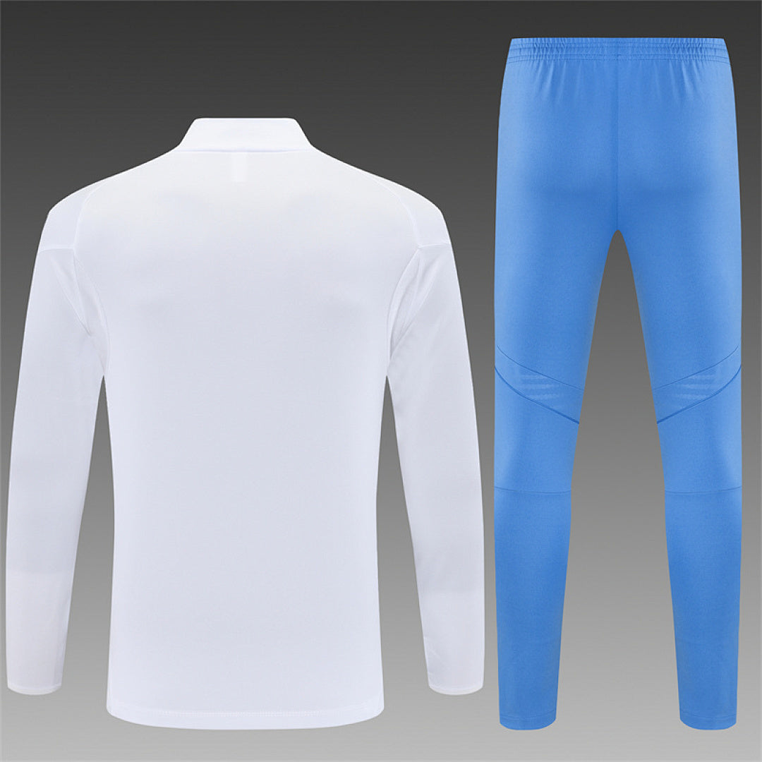 Survêtement Ensemble Jogging Madrid 2025/26 Blanc Bleu Clair - Adulte