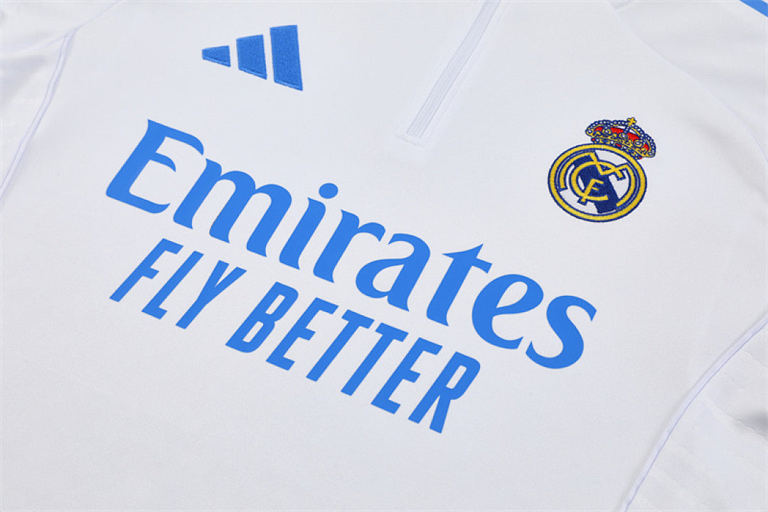Survêtement Ensemble Jogging Madrid 2025/26 Blanc Bleu Clair - Adulte