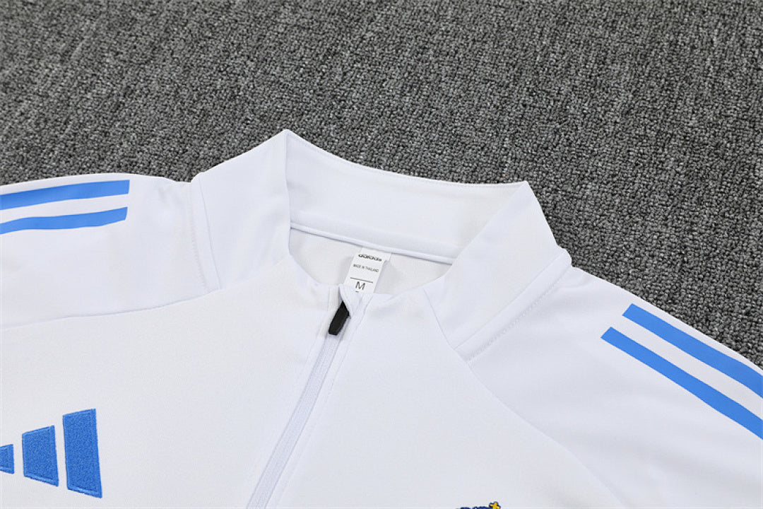 Survêtement Ensemble Jogging Madrid 2025/26 Blanc Bleu Clair - Adulte