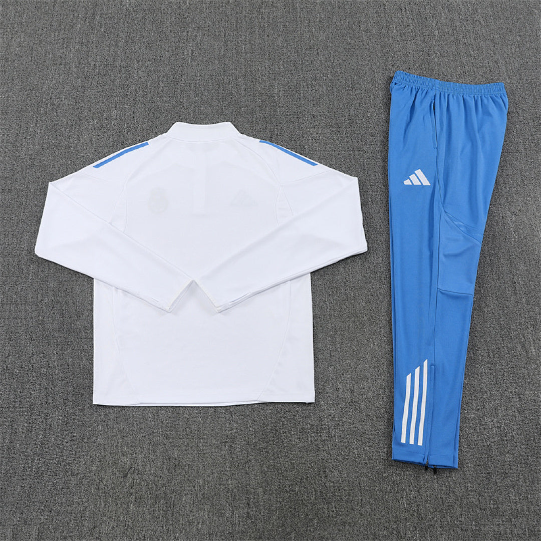 Survêtement Ensemble Jogging Madrid 2025/26 Blanc Bleu Clair - Adulte