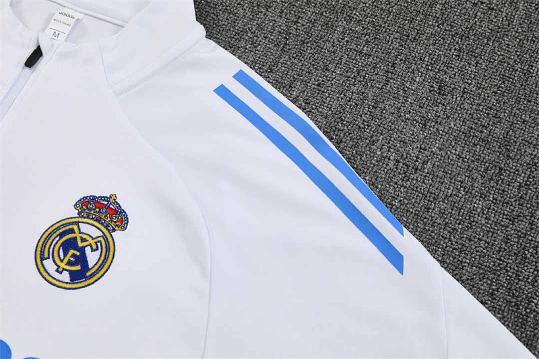Survêtement Ensemble Jogging Madrid 2025/26 Blanc Bleu Clair - Adulte