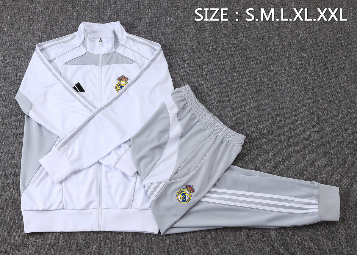 Survêtement Ensemble Jogging Madrid Blanc Gris 2025/26